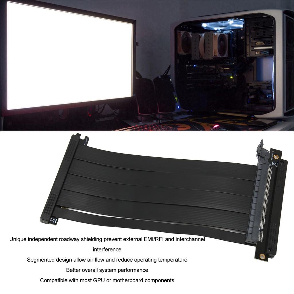 Двойной обратный Ultra PCIE4 16 Riser высокоскоростной видеокарты расширение PCIE Strix Riser кабель для Game Shield вертикальный Cryfoktgcuf6xm034 кабель, кабель,