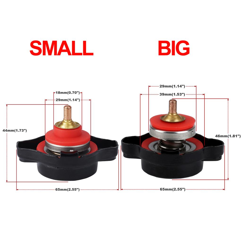 Universal Car Motorcycle Thermo Radiator Cap 0.9 1.1 1.3 1.8 Bar 25.6psi Tank Cover Water Temperature Gauge With Utility Safe Fuel Tank Caps3
