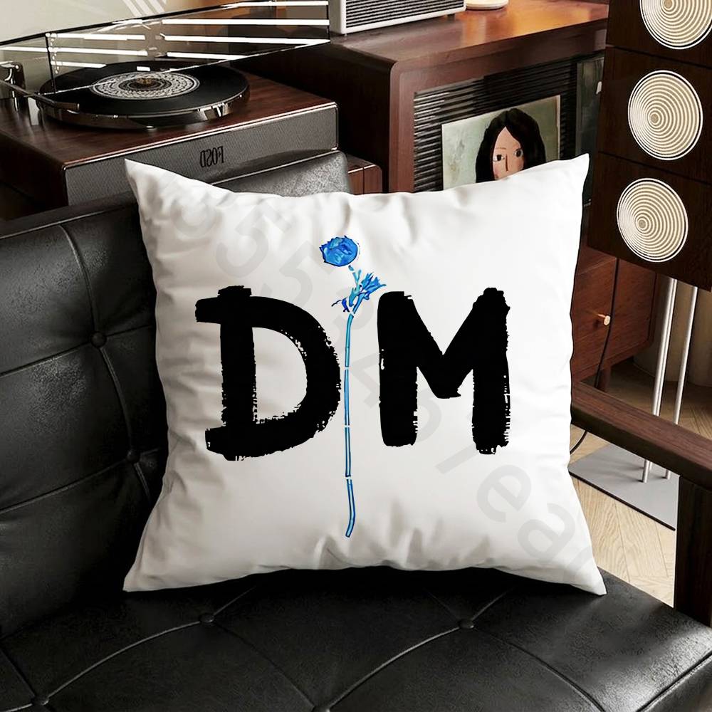 DDepecheMode Pillow Case Antidustmite Pillowcase Invisible zipper silky short plush Sofa cushion cover