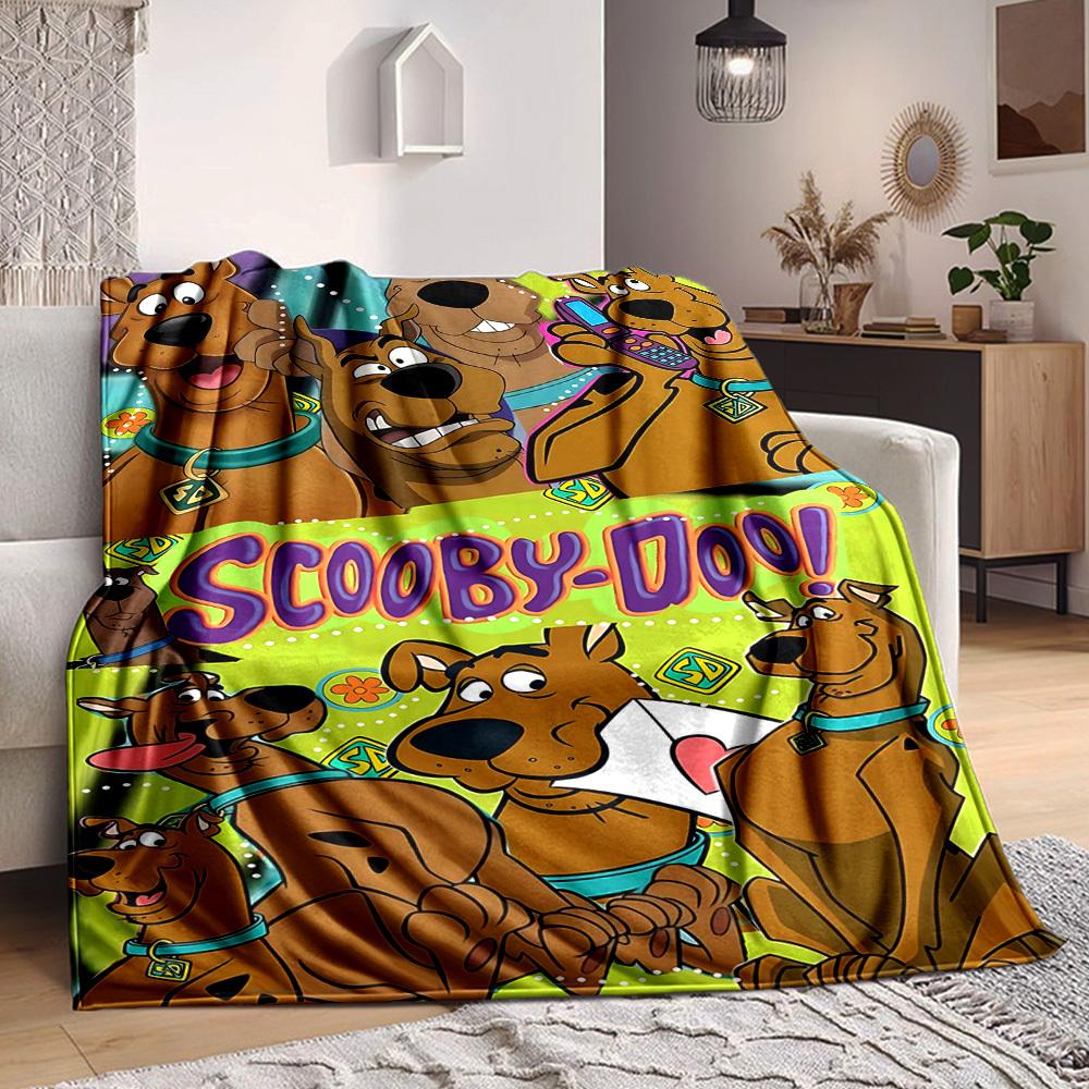 1 шт. Фланелевое одеяло Scooby Doo Легкое Мягкое Теплое Всесезонное одеяло для дивана, кровати, путешествий, L1029016