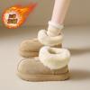 Fashion CRLAYDK Memory Foam Fuzzy Boots for Women Platform Big Toe Warm Fur Lined Suede Short Ankle House Shoes Anti Slip Outdoor Botas