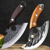 2PCS Multifunctional Kitchen Boning Knife Handmade Forged Knife Stainless Steel Butcher Knife Bottle Opener Portable Pocket Knife