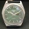 Seiko 5 AUTOMATIC VINTAGE 7009A JAPAN MENS GREEN COLOR DIAL WATCH A701222-5 R206a-a701222
