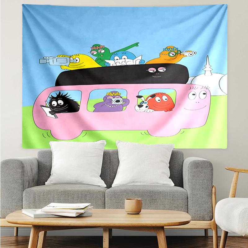 1PC Colorful Bubbles Gathering K-pop music group Tapestry Accessories for Bedroom,Livingroom, dormitory Room Wall Decor Fan Birthday Gifts
