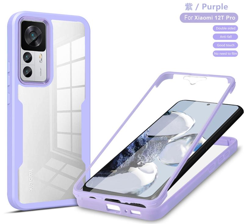 360 С защитой экрана Чехлы для телефонов Для Xiaomi 12T Pro Чехол Полностью противоударный PC+TPU Чехол для Xiomi Xiaomy Mi12T Mi 12T 12 T Pro