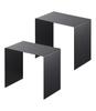 Yamazaki Jitsugyo 5038 Storage Box Upper Set of Tower Storage Set of 2 Rack, 2, Black, Approx. W31XD20XH28cm, Shelf,