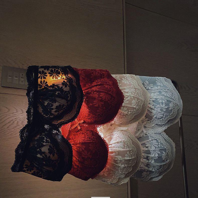Push Up Bras Women Lace Underwear Floral Lingerie Sexy Ruffles Underwear Girls Fashion Cute Bras
