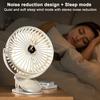 Battery Operated Desk Fan Mini Clip-on Fan with Digital Display 720-Degree Adjustable 5 Wind Speeds Low Noise Cooling Fan