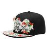 Unisex Skull Print Baseball Cap With Flat Brim Hip Hop Streetwear Outdoor Sun Protection