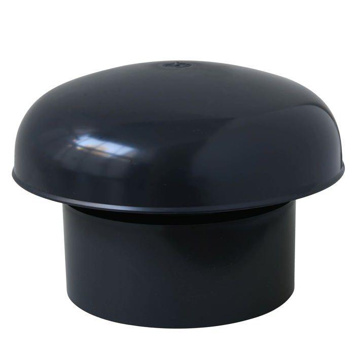 First plast - cdvm140a-y - cdvm140a chapeau de ventilation tete salateur avec filet, ardoise, diametre interieur 140 mm