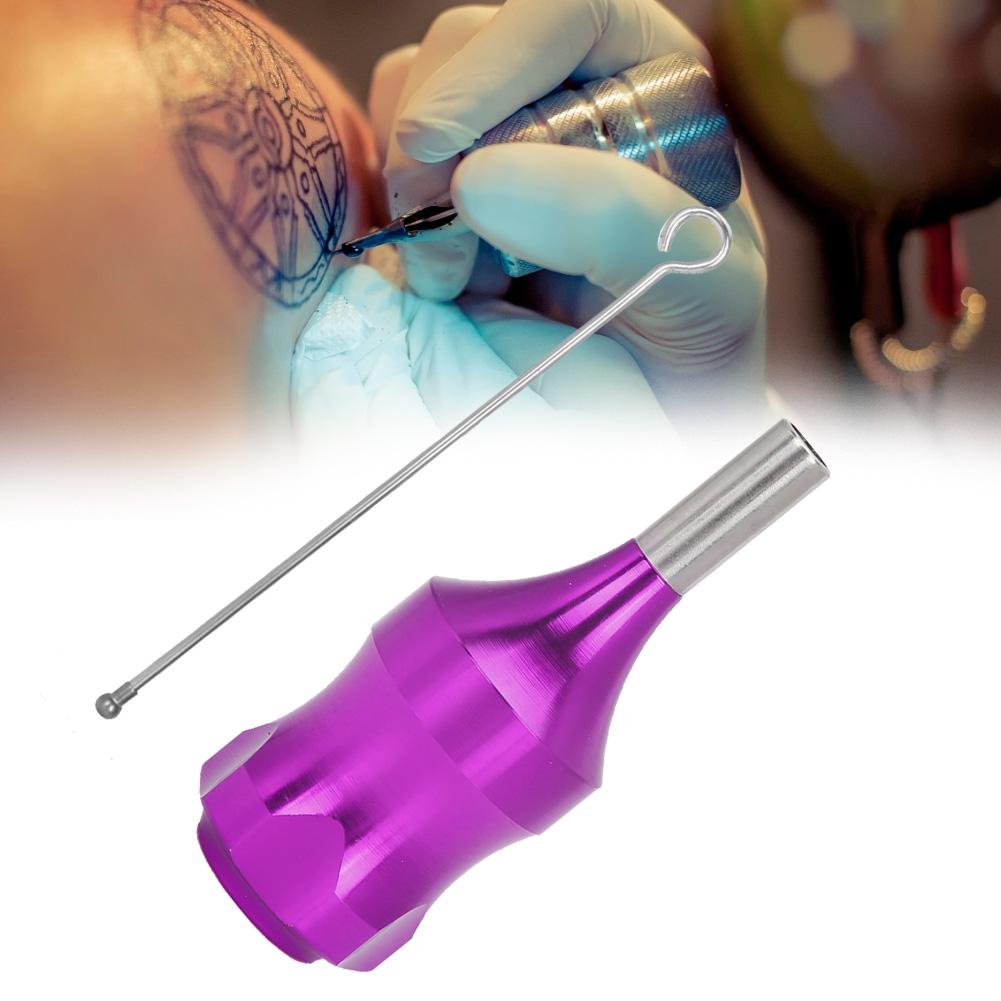 28мм Держатель для тату-машинки Алюминиевый сплав Картриджные иглы Держатель для тату Тату-принадлежности Фиолетовый