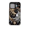 Ретро Чехол для телефона со звездно-лунным узором Подходит для iPhone 17 16 15 14 13 12 11 Pro/Max/Plus Противоударная и противоскользящая задняя крышка