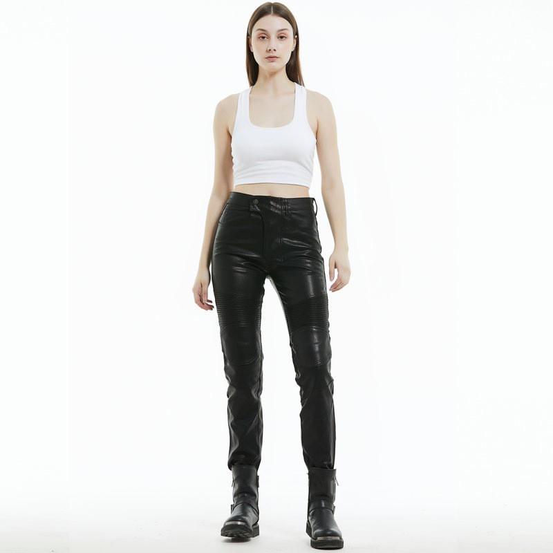 Womens Motorcycle Riding Pants Retro Casual Biker Waterproof Windproof With Silicone Padding