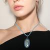 K2 Jasper Gemstone Holloween Gifted Jewelry Ожерелье с подвеской в стиле макраме 20-32 дюйма