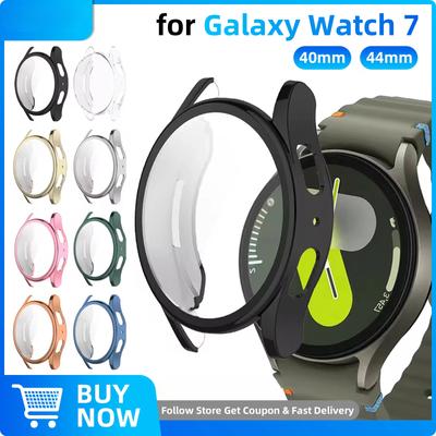 Чехол для Samsung Galaxy Watch 7 44MM 40MM Полное покрытие Бампер Мягкий ТПУ Защитный Чехол-накладка для Galaxy Watch7 Аксессуары