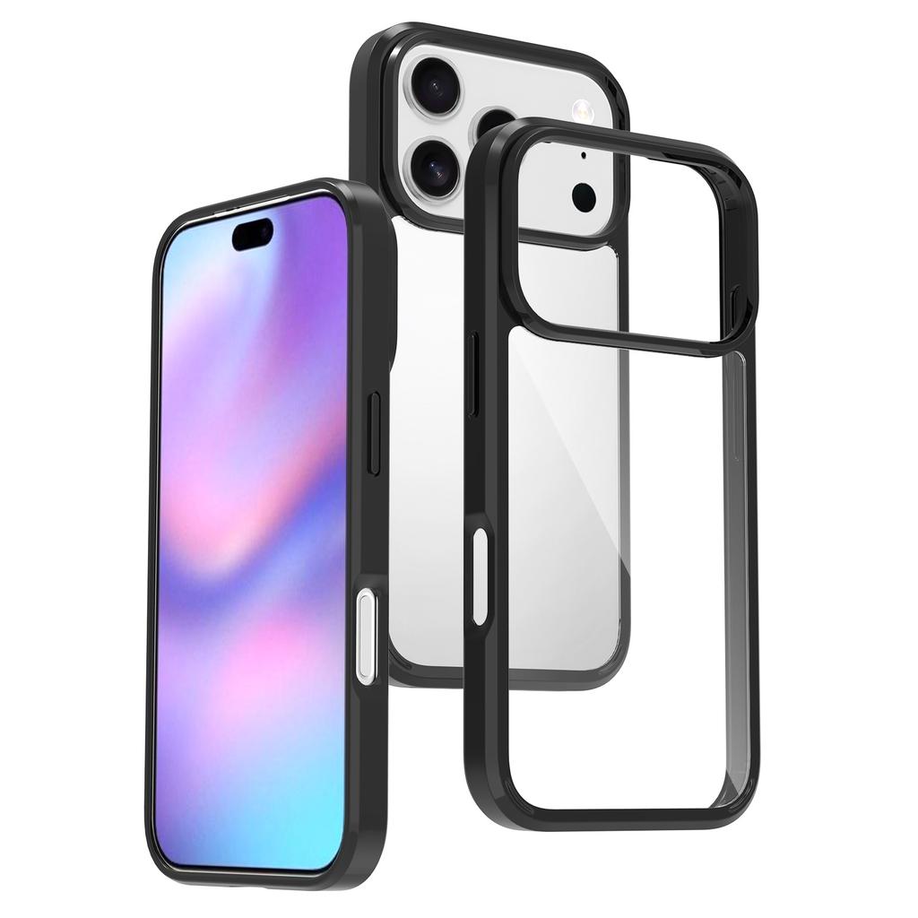 For iPhone 17 Pro Case Anti-Scratch TPU+Acrylic Clear Back Phone Cover