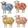 Flower Lamb Brooch Rhinestone Floral for Women, Sheep Alloy Lapel Pin, Animal Jewelry Clothing Suits Scarves Bags