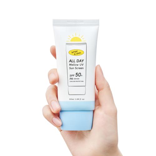 [WHATASKIN] Солнцезащитный крем Mellow UV для всего дня SPF50+/PA++++ 50 мл