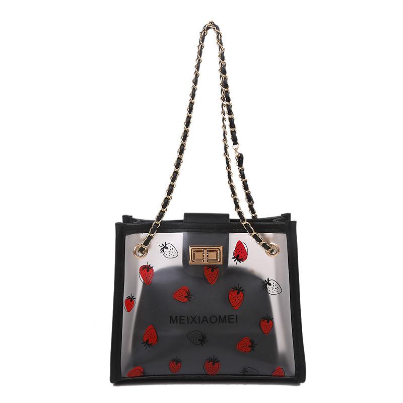 Маленькие сумки женские, новая модная сумка через плечо с цепочкой, простая матовая прозрачная упаковка