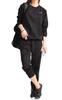 Gold Japan Plus Size Sauna Suit for Diet and Long Sleeve Top and Black Women's Training, Pants, Goldy-483, 5L,