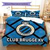 Club Brugge KV Pattern Bedding,Quilt Set Quilt Cover Pillowcase Home Birthday Gift(1 * duvet cover + 2 * pillowcase, without core)