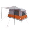 Family Tent Gray and Orange 320 x 210 x 180 cm Polyester