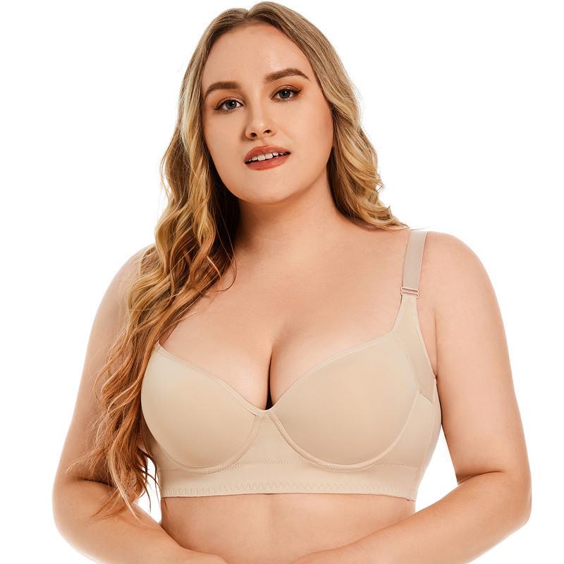 Plus Size Sexy Lingerie Push Up Full Cup Bra for Big Breasts