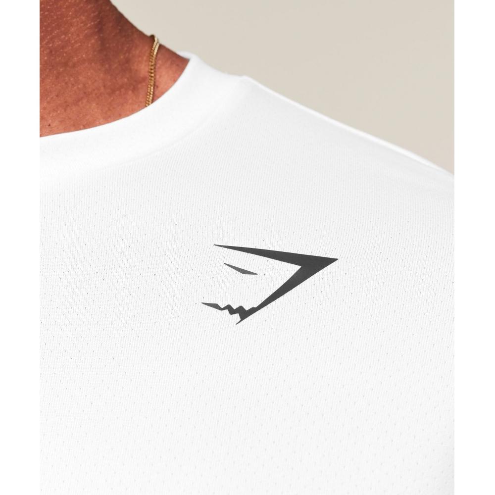 Gymshark Arrival Oversized Long Sleeve T shirT whiTe A3b4v Wb57