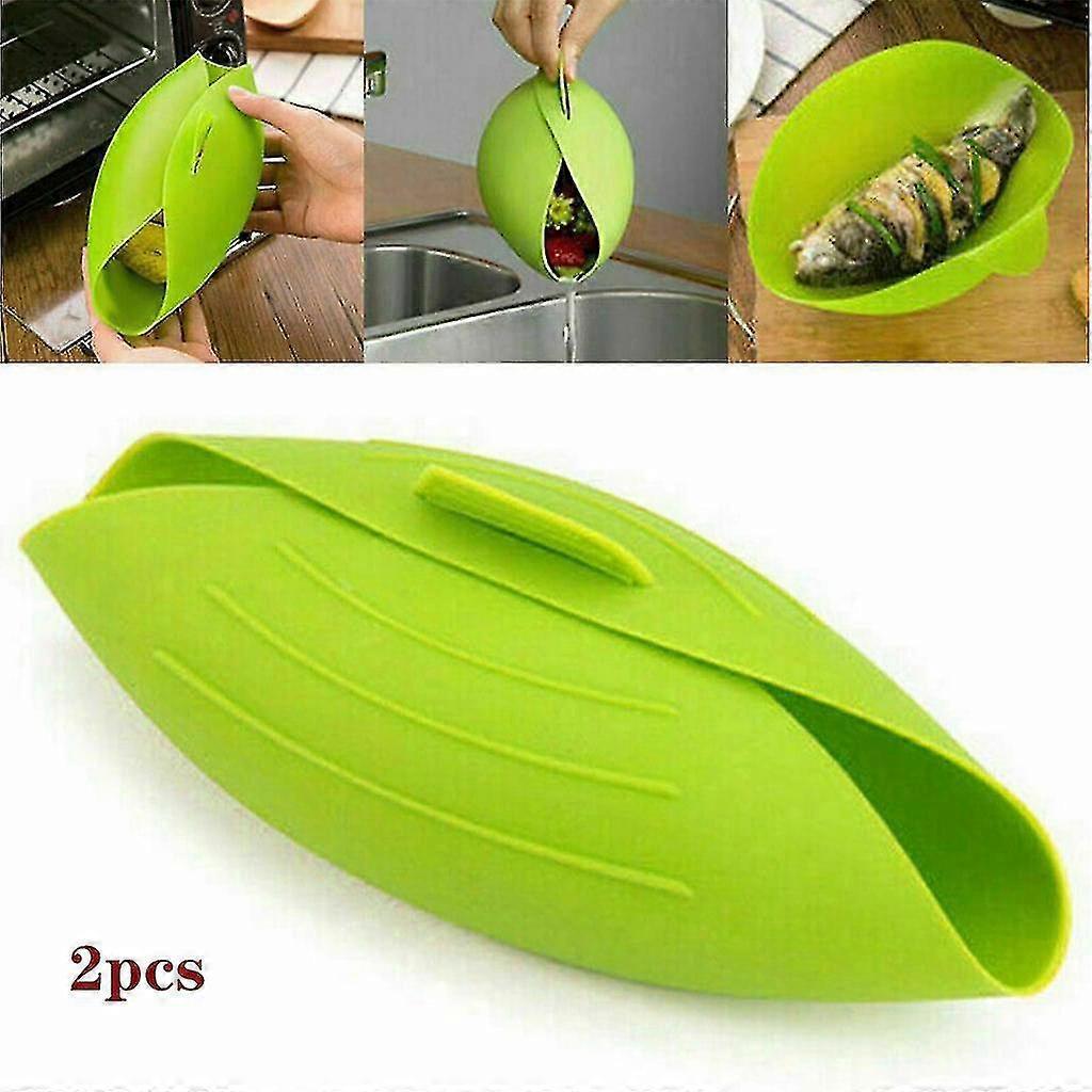 Silicone Folding Bowl Steamed Fish Bowl Kitchen Tool Steamed Fish Bowl