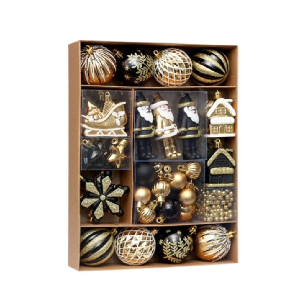 50pcs Reusable Electroplated Christmas Hanging Balls Xmas Tree Pendants Home New Year Festival Gift