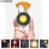 COB Mini Keychain Lamp LED Flashlight Work Light Outdoor Camping Lantern Emergency Wrench Hammer Lamp
