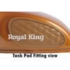Premium "Quilted Brown Leather Tank Pads" Fit for Royal Enfield Interceptor 650
