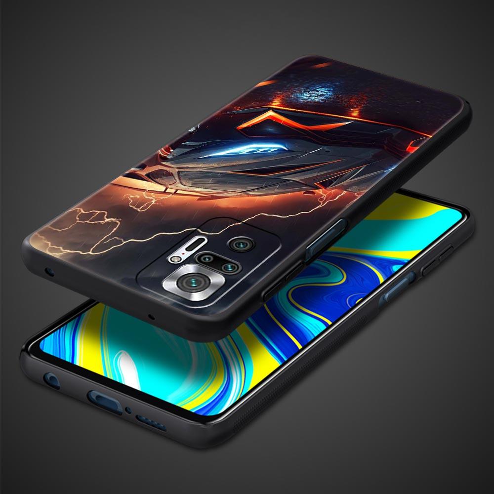 Крутой чехол для телефона со спортивной машиной для Xiaomi Redmi Note 14 13 5G 10 11 12 Pro Plus 4G 14C 13C 12C 10C Черный чехол