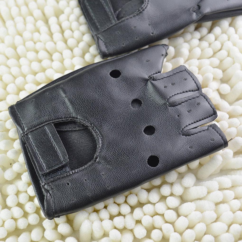 2 шт. Мужские кожаные перчатки с полупальцами Театральный специальный дизайн Крутые митенки без пальцев Удобная перчатка Рождество