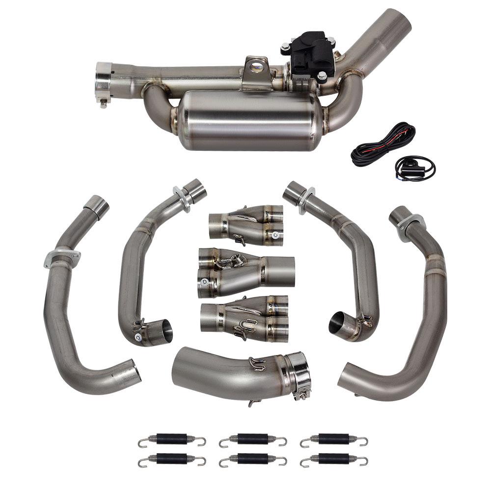 Модификация выхлопной системы мотоцикла Ninja: ZX25R ZX4R Титановый сплав Электрический клапан - Передняя секция 60 мм