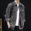 Thickened Corduroy Jacket with Casual Turtle Neck for Men In Spring and Autumn Shirt