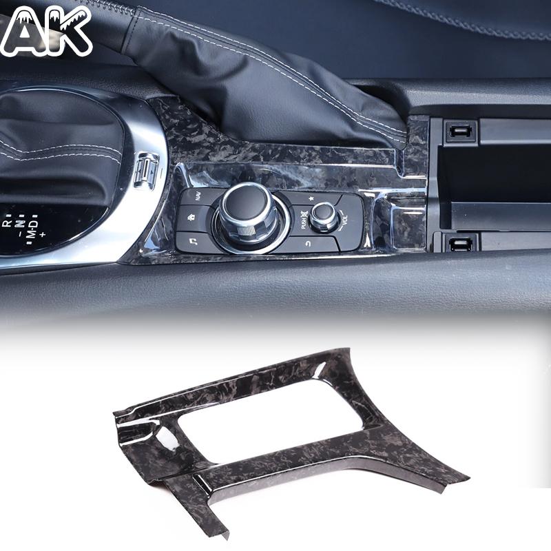 For Mazda MX-5 ND Miata 2016-2026 Real Carbon Fiber Car Center Console Dashboard Gear Shift Kit Cover Interior Accessories L/RHD