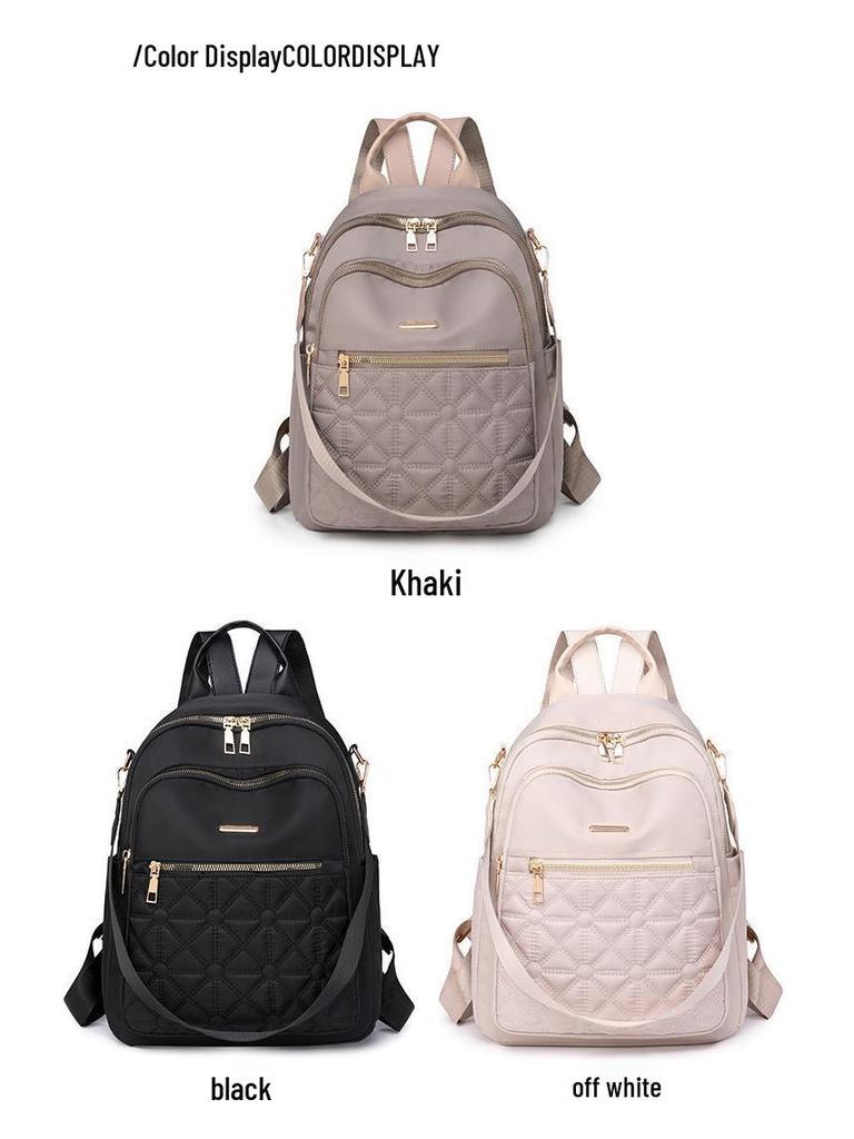 2025 Женский универсальный рюкзак из ткани Оксфорд: Прочный, Модный, Большой вместимости для путешествий или школы