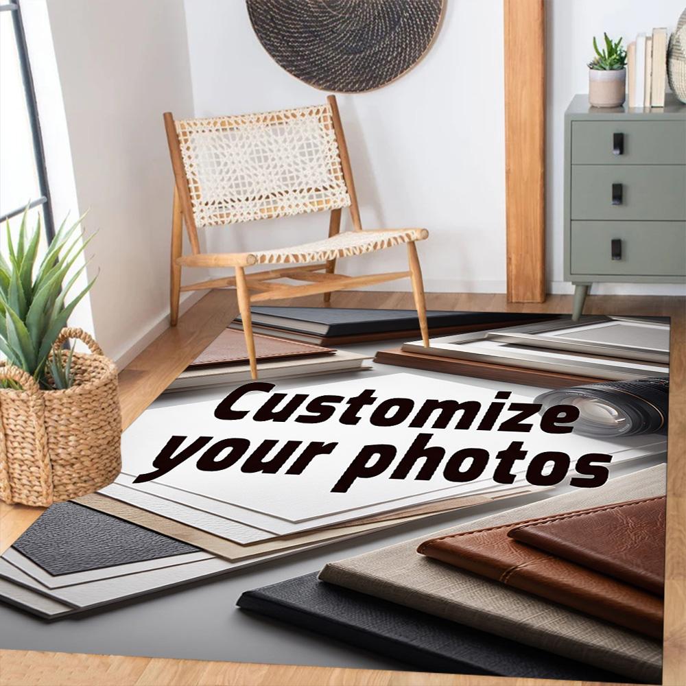 Customize Photo Customize Your photo Floor Mat Design for Outdoor Game Room Living Rooms Dining Room Anti-slip Rug Office home decor