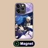 HSR Yanqing Стеклянный чехол MagSafe для мобильного телефона iPhone 17 16 15 14 13 12 11 Air Pro Max Plus Mini Разноцветный чехол