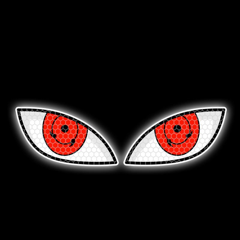Ухмыляющиеся глаза светоотражающие наклейки для мотоциклов, предупреждающие о безопасности, декор для мотоцикла, скутера, лобового стекла, шлема, заднего кофра, наклейки, аксессуары