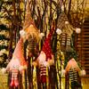 Charming Forest Santa With Lights Hanging Legs Doll For Creative Holiday Decor