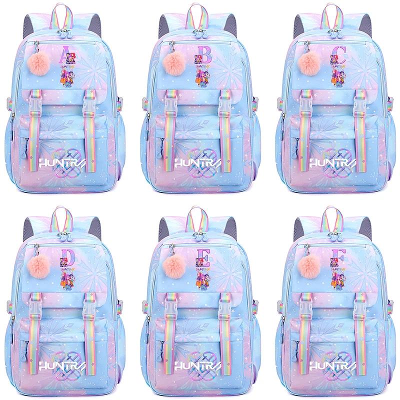 Милый Водонепроницаемый Рюкзак Большой Вместимости с Принтом Охотников на Демонов в Стиле K-Pop для Подростков Студентов Девочек Мальчиков Школьная Сумка Сумка для Книг Женская Дорожная Сумка