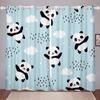 Милые шторы с пандой для девочек, мальчиков, детей, мультяшные шторы с гигантскими пандами для окна, для декора спальни, гостиной, оконные драпировки