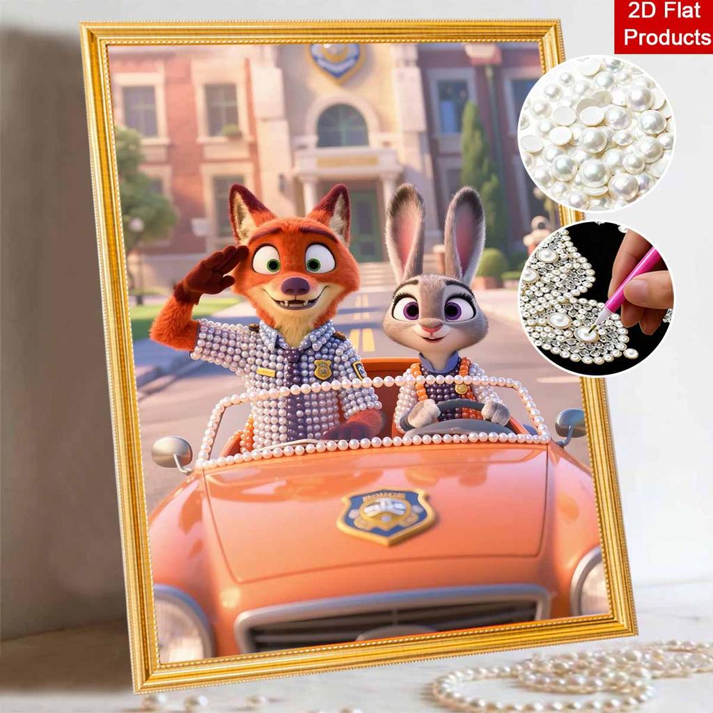 Disney Набор для творчества 'Жемчужное искусство' Ник и Джуди Жемчужные драгоценные камни Картина Декор для дома Рукоделие