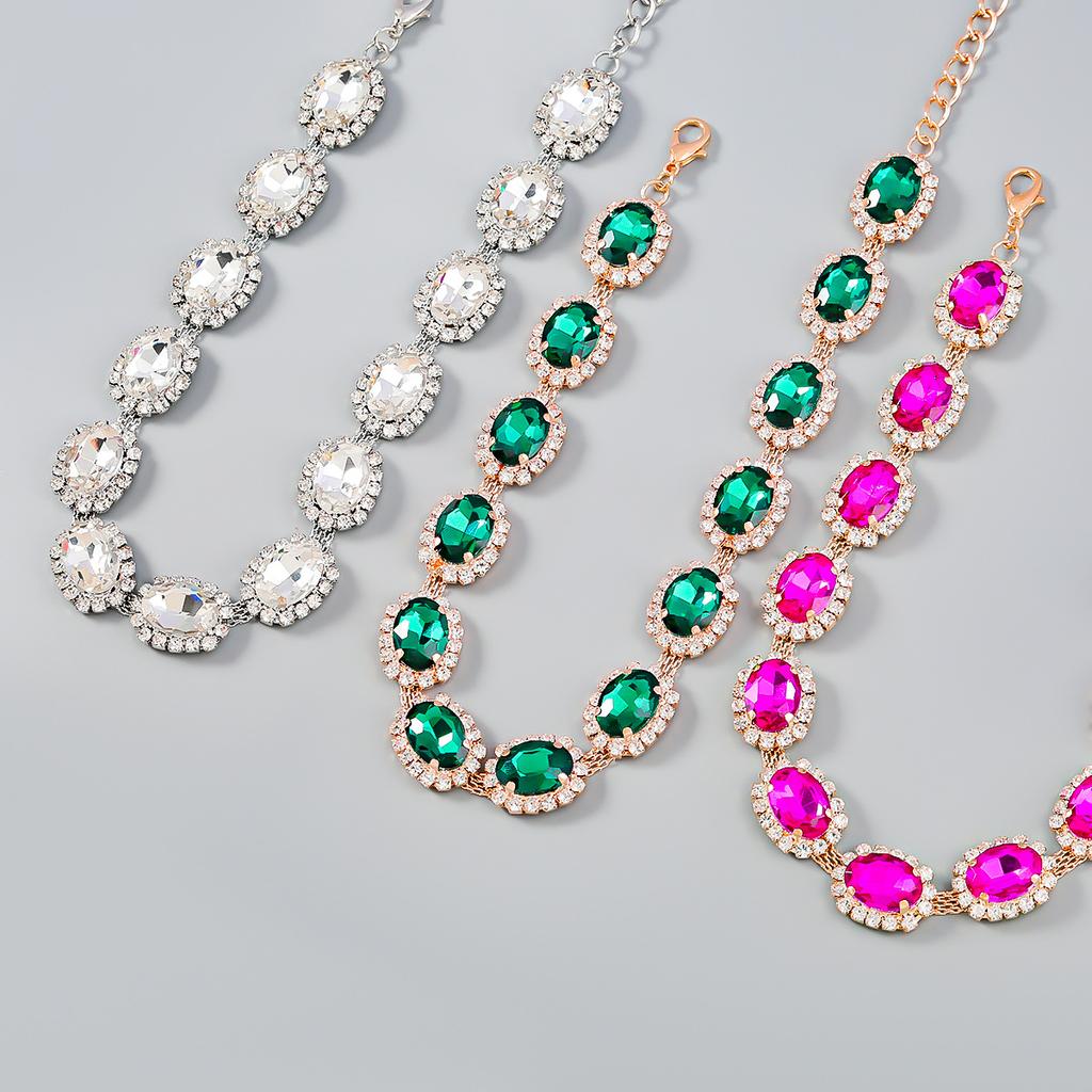 Кристаллическое массивное колье со стразами, женское ожерелье с воротником нагрудник, винтажные украшения