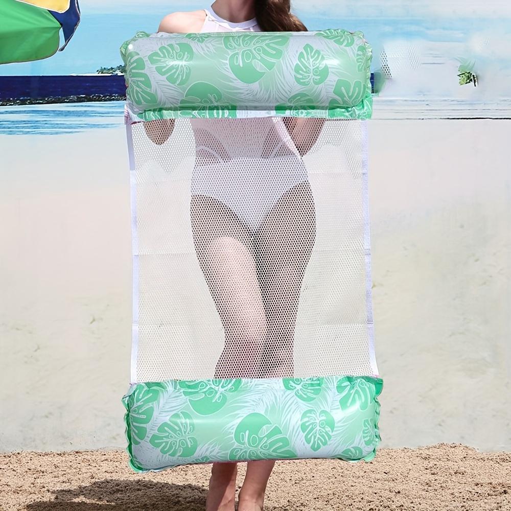 Роскошный толстый ПВХ лист узор надувной гамак - взрослый водный шезлонг с сетчатым дном для вечеринок у бассейна и фестивалей