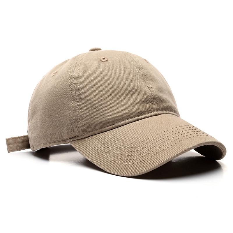 Washed Curved Brim Cotton Cap Solid Color Cotton Light Board Sun Protection Sunshade Baseball Cap