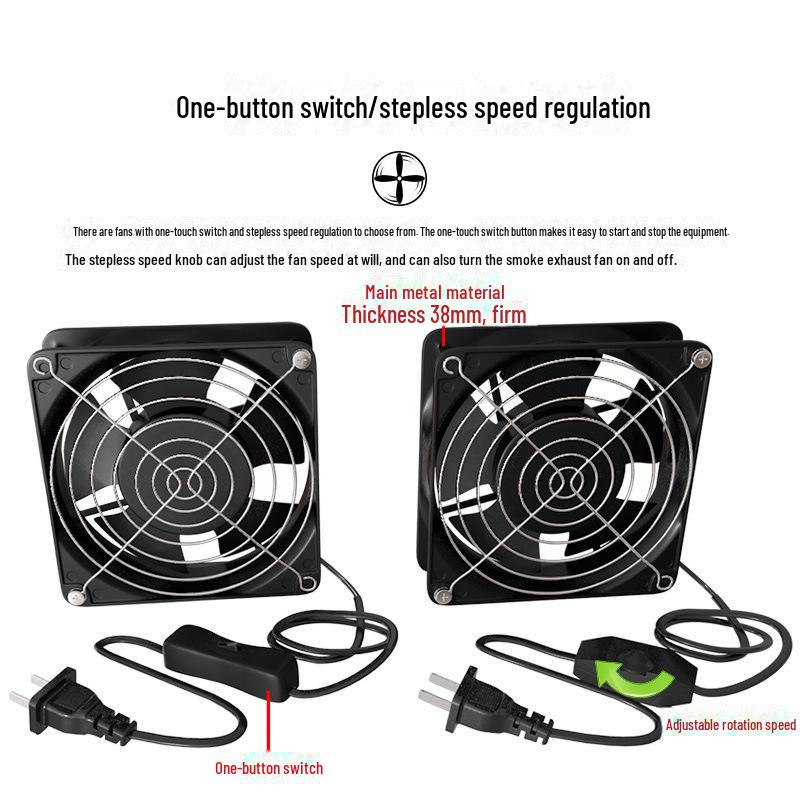 Компактный двухцелевой паяльный дымосос и вытяжной вентилятор