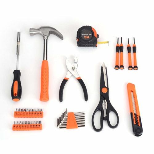 39-Piece Home Tool Set for Women, Includes Precision Screwdrivers, Scissors, and Knives (Orange), Perfect for Home Repairs and DIY Projects
